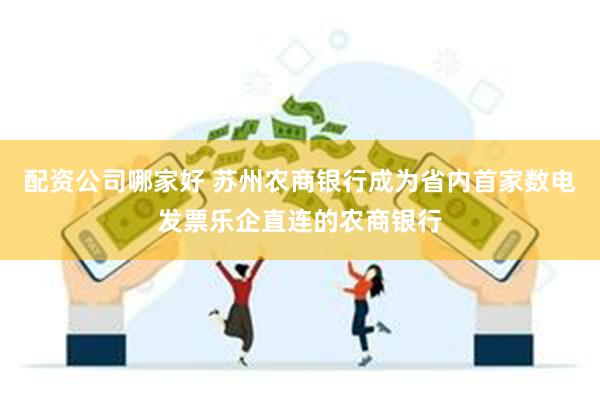 配资公司哪家好 苏州农商银行成为省内首家数电发票乐企直连的农商银行