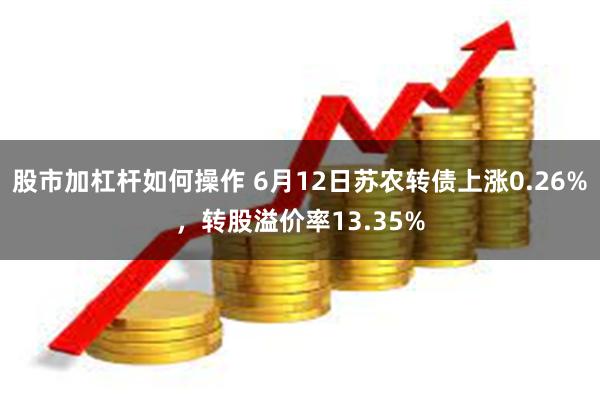 股市加杠杆如何操作 6月12日苏农转债上涨0.26%，转股溢价率13.35%