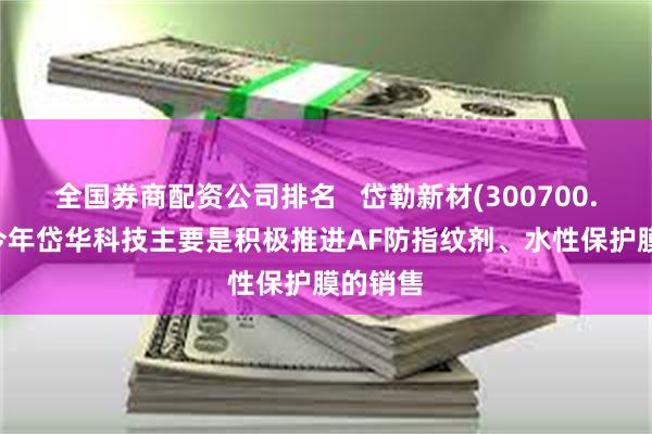 全国券商配资公司排名   岱勒新材(300700.SZ)：今年岱华科技主要是积极推进AF防指纹剂、水性保护膜的销售