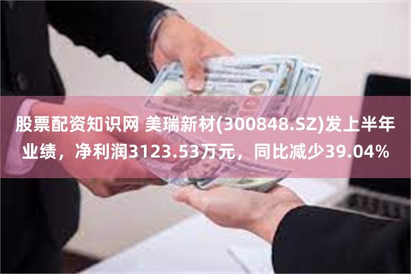 股票配资知识网 美瑞新材(300848.SZ)发上半年业绩，净利润3123.53万元，同比减少39.04%