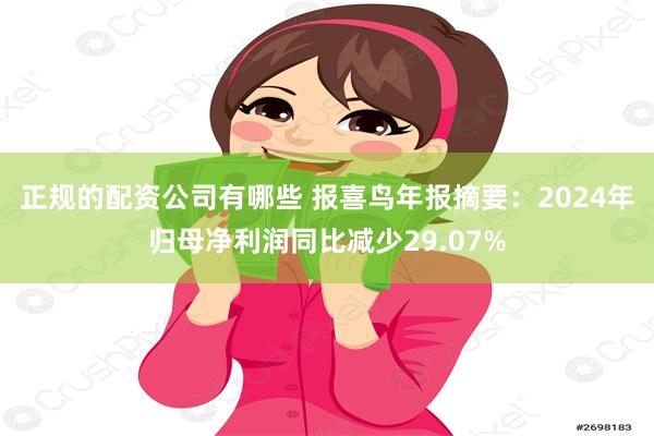 正规的配资公司有哪些 报喜鸟年报摘要：2024年归母净利润同比减少29.07%